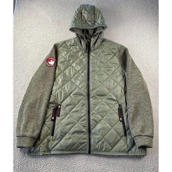 Canada Weather Gear Jackets & Blazers - Canada‎ Weather Gear Jacket Womens 3x Green Hooded Hybrid Soft Shell